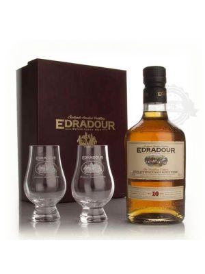 Edradour 10 años con 2 vasos