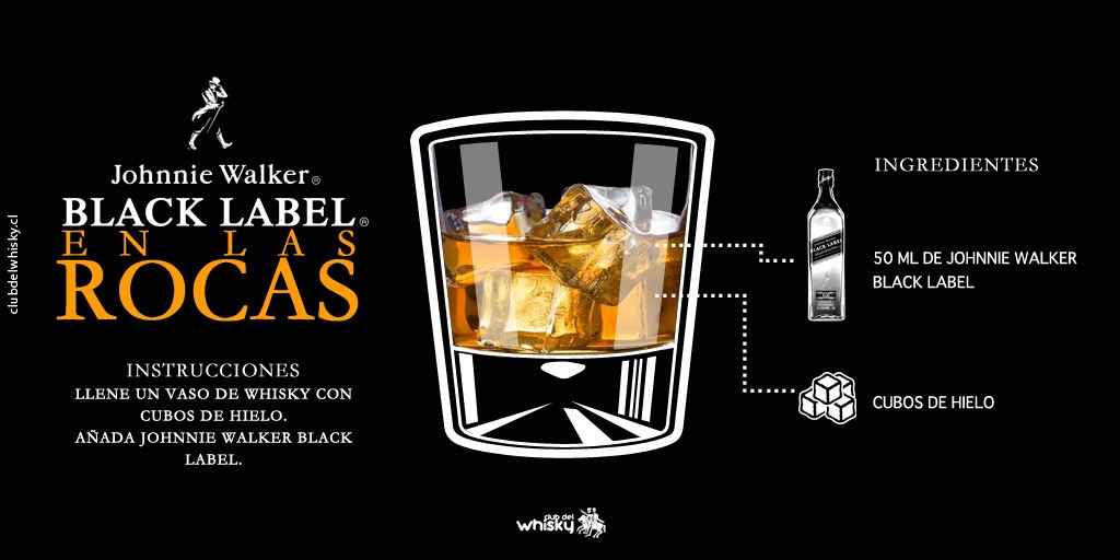 Johnnie Walker Black Label en las Rocas